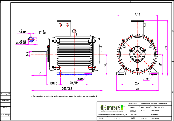 Düşük Dönümlü Kalıcı Mıknatıs Jeneratörü Özel 5kw 10kw 50kw 200kw 3 Yıllık Garanti ile 4