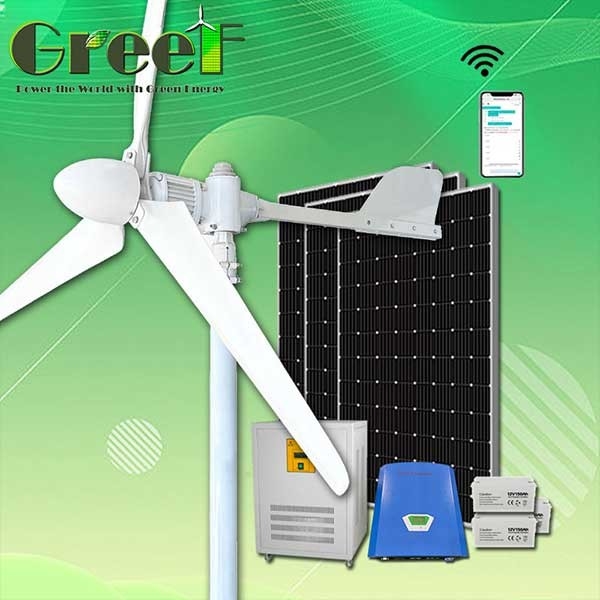 2KW 3KW Kolay Kurulum Izgara Sistemli Kapalı Izgaralı Yatay Eksenli Rüzgar Türbini