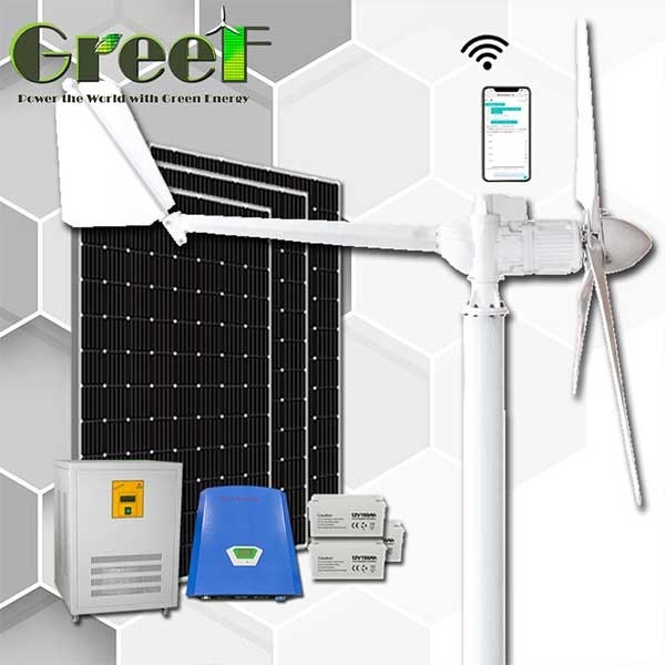 10KW Açık Kapalı Izgara Enerjisi Rüzgar Türbini Jeneratörü Ev İçin Rüzgar Değirmeni Fanı