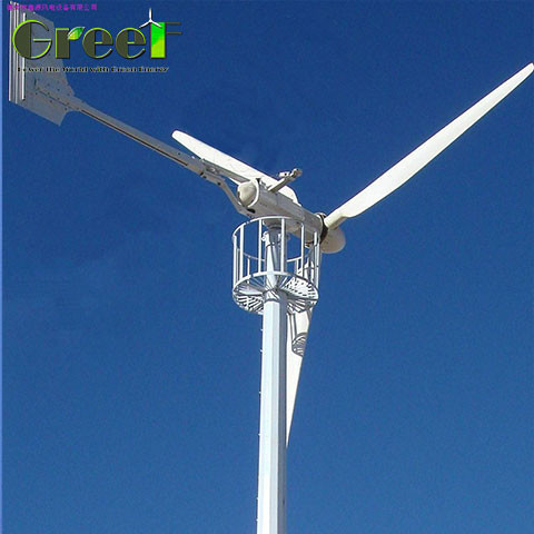 Aktif Yaw Sistemi IP54 Koruma Düşük Bakım Enerji Üretimi için Yatay Eksen Rüzgar Jeneratörü