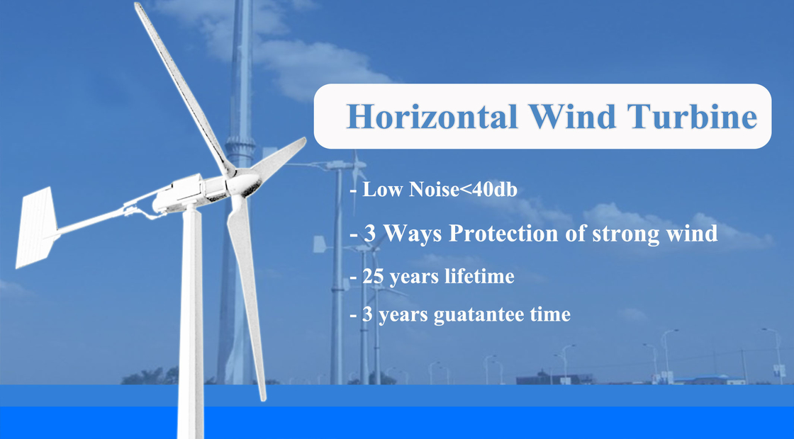 Endüstriyel enerji üretimi için yatay rüzgar enerjisi jeneratörü 3m/s Başlangıç rüzgar hızı ve 5-30kW nominal güç