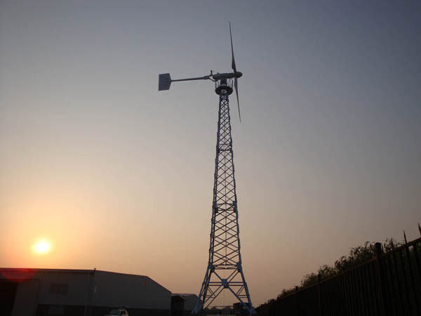 Ev Kullanımı Şebeke Açık / Kapalı / Hibrit Sistem Çözümü Enerji Tam Güneş Rüzgarı Hibrit Yatay Eksen Rüzgar Türbini 1KW 2KW 5KW