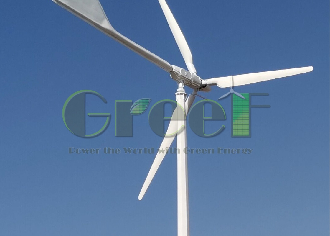FRP Kanatlı ve 5-30kW Nominal Güçlü Yatay Rüzgar Türbini için Otomatik Fren Durdurma Yöntemi