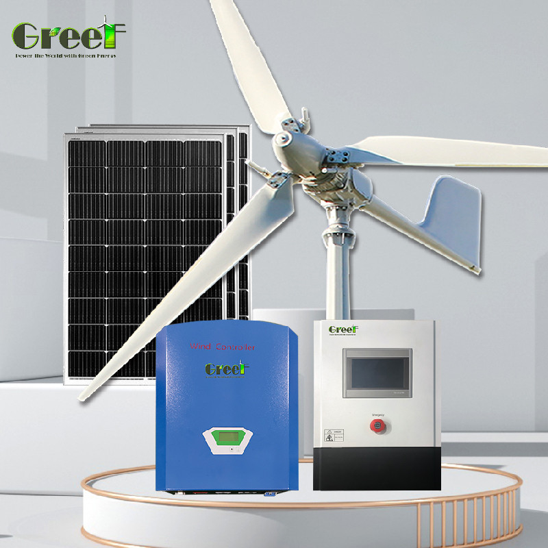 Ekoloji dostu enerji sistemi için ev LiFePO4 pilli SWT 5kw 10kw Pitch Control Rüzgar Türbini