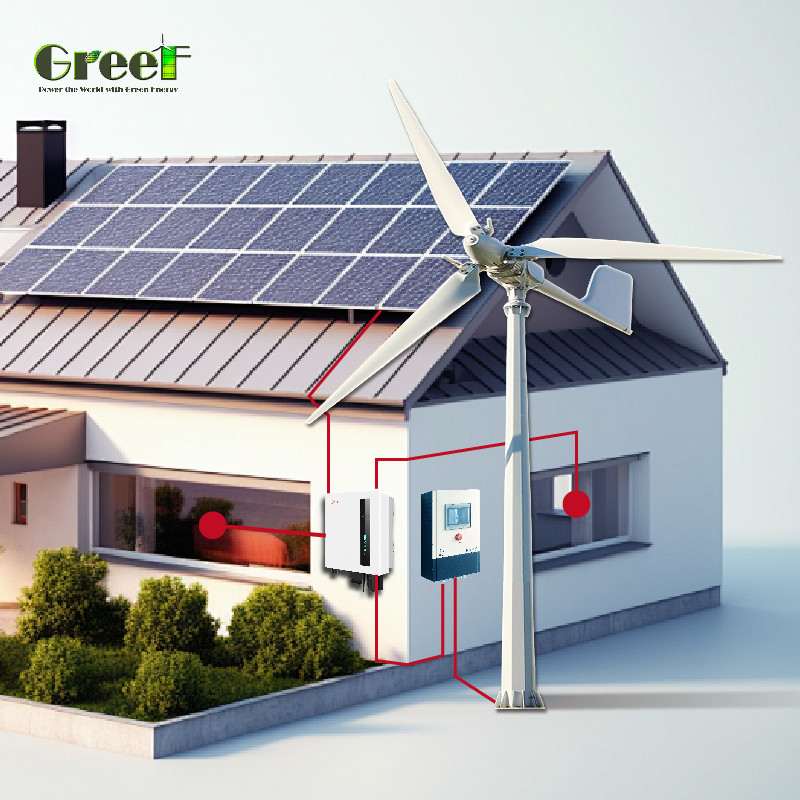 % 98 hibrit güneş sistemi 8Kw-10Kw nominal çıkış gücü ve 110/220V çıkış voltajı ile