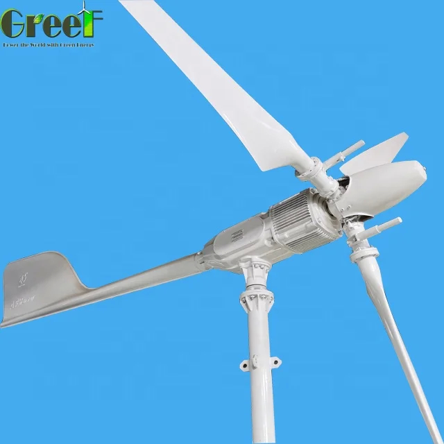 Rüzgara Karşı Dönüş Kontrollü Üç Fazlı Kalıcı AC Mıknatıslı Jeneratörlü 5KW Yüksek Güç Üretim Verimliliğine Sahip Rüzgar Türbini