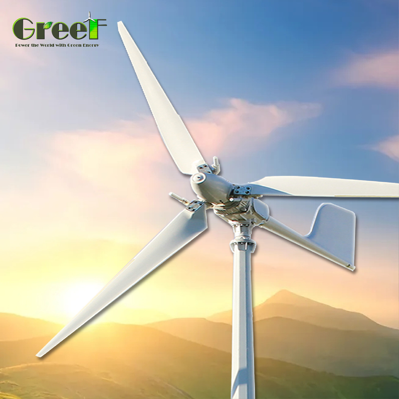 FRP Kanatlı ve 5-30kW Nominal Güçlü Yatay Rüzgar Türbini için Otomatik Fren Durdurma Yöntemi