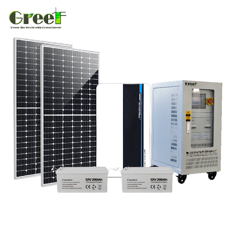 5kW Yük Gücü PWM Şarj Denetleyicisi İçerilen Küçük Şebeke Dışı Güneş Enerjisi Sistemi