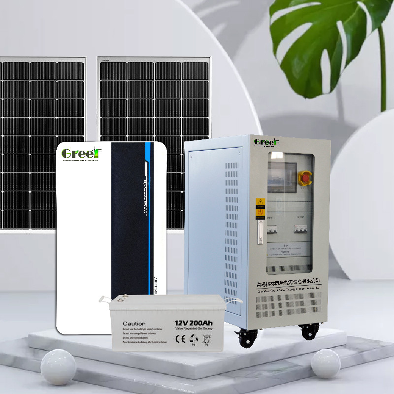 48-240V çıkış voltajı 5kw Gel pil kullanan şebeke dışı güneş sistemi