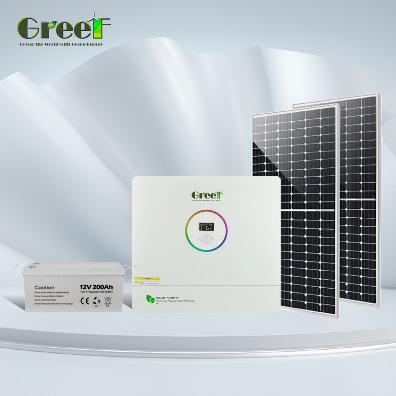Ev Kullanımı İçin Depolama Pilli 5KW 10kw On Grid Off Grid Güneş Enerjisi Sistemi