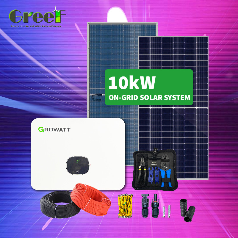 Monocrystalline Solar Panel Grid Tie Sistemi Net Metering için LCD Ekranı ile 1kW-100kW Çıktı