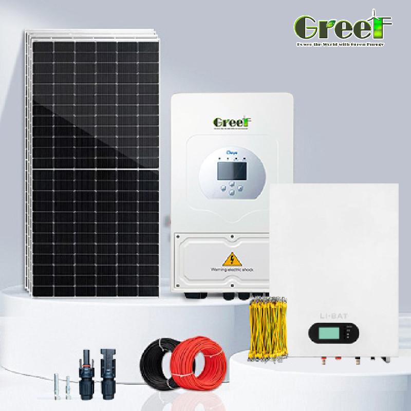 8Kw-10Kw Saf Sinüs Dalgası Hibrit Güneş Sistemi 110/220V çıkış voltajı ile