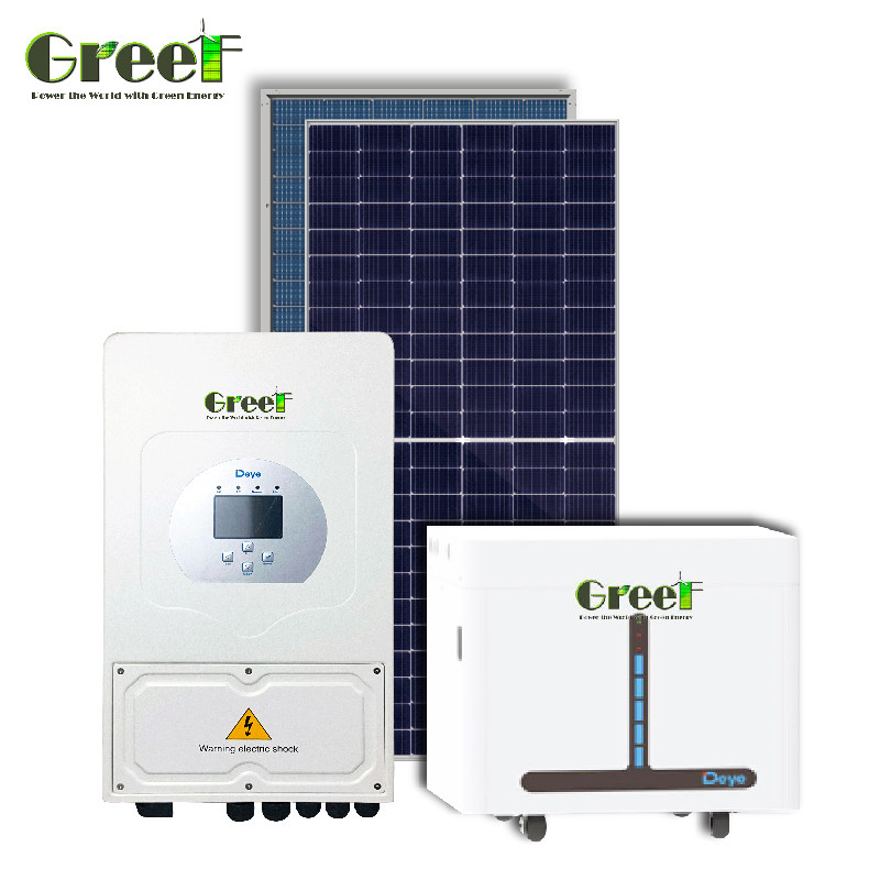 LCD Ekran 5kW PV Güneş Sistemi 5000W Yük Gücü Uzak Kumandalı Hibrit Güneş Sistemi