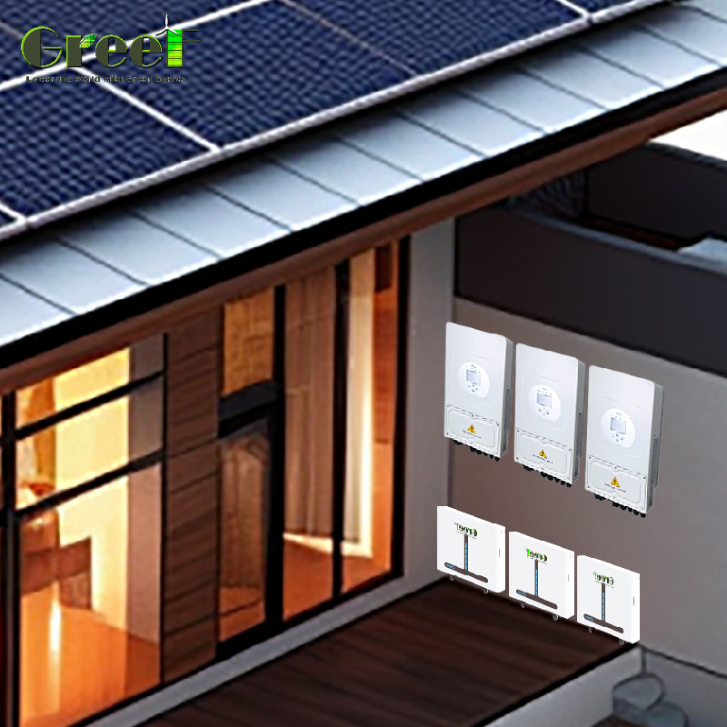 Yedek fonksiyonlu güç hibrit güç jeneratörü LCD ekran 8Kw-10Kw Güneş Sistemi