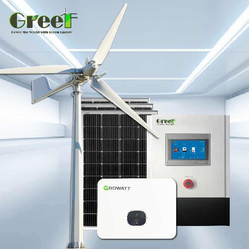 8KW 10KW LCD Saf Sinüs Dalgası Değiştiricisi PV Güneş Paneli ve Uzaktan Kumanda ile hibrit jeneratör tipi
