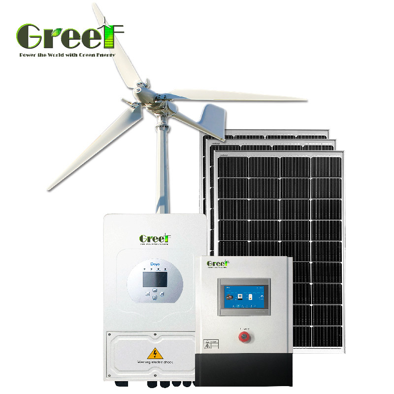Şebeke Bağlı / Hibrit Rüzgar Türbini Denetleyicisi 2kW 3kW 5kW 10kW DC Çıkış Tipi Rüzgar Türbini Su Türbini Sistemi Çözümü