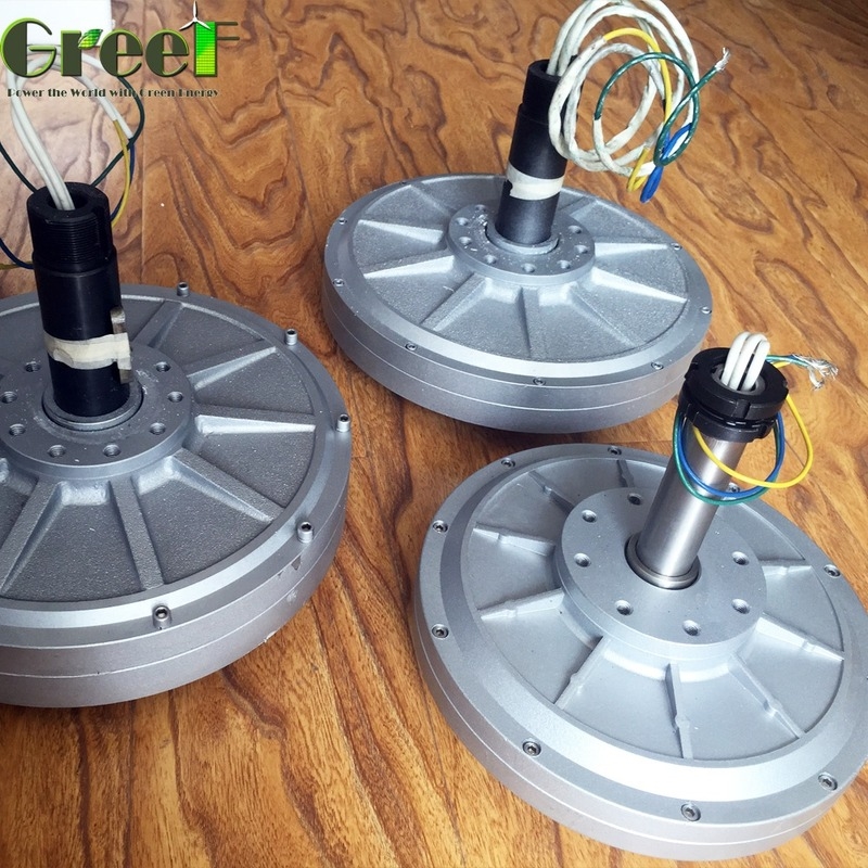 Çekirdeksiz Eksenel Akı Kalıcı Mıknatıslı Jeneratör 3 Fazlı Elektrik Üretimi ve 3 Yıl Garanti