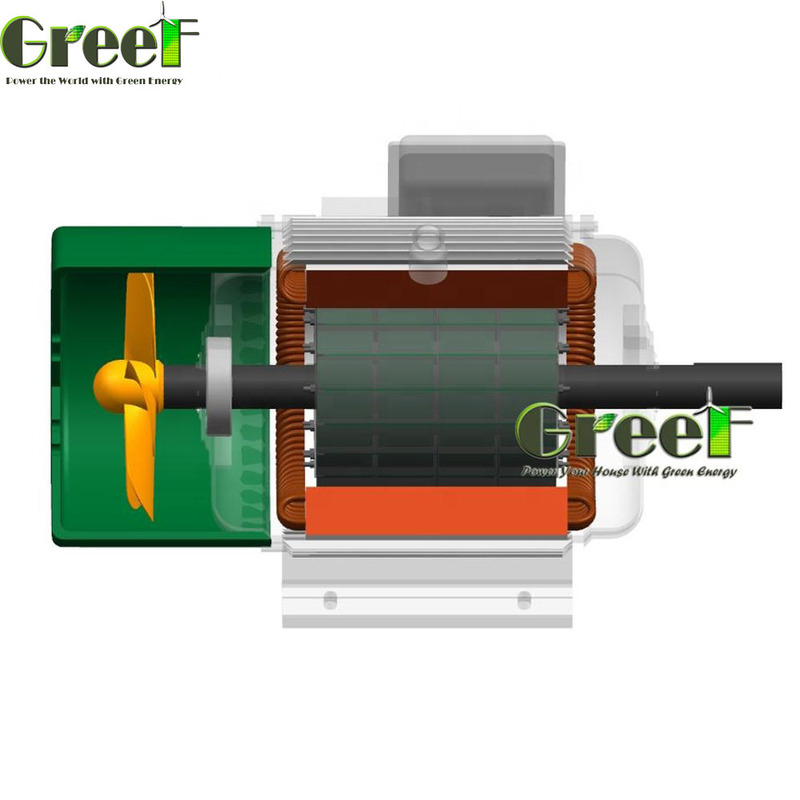 Adlık Güç 0.5kW-5000kW Daimi mıknatıs jeneratörü % 98'e kadar verimlilik yalıtım sınıfı F/H