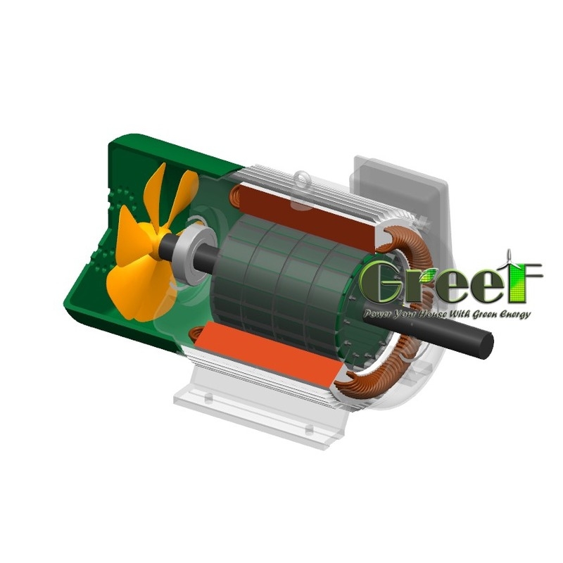 10kW Kalıcı Mıknatıslı Jeneratör Özelleştirilmiş Nominal Gerilim 20rpm-3000rpm Nominal Dönüş Ev Kullanımı İçin Rüzgar Türbini Su Türbini