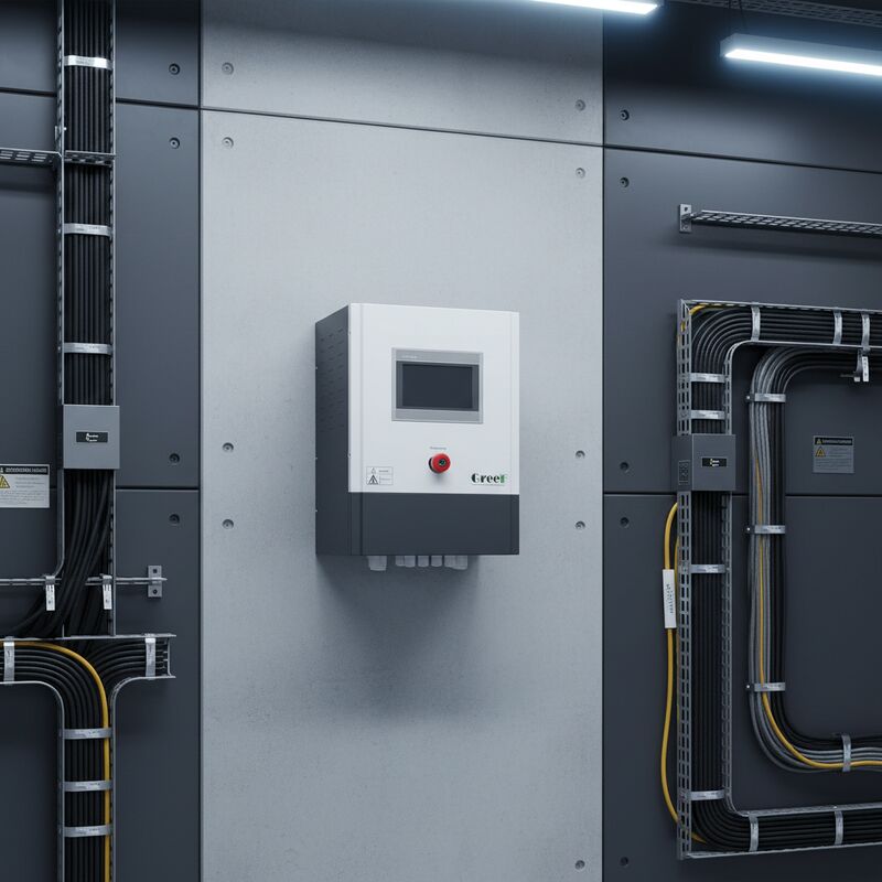 RS485 USB GPRS WIFI Ethernet İletişim Arayüzlü ve 1.5KW ila 100KW Çıkış Gücüne Sahip Şebeke Üstü Kontrol Cihazı için LCD Dokunmatik Ekran Ekranı