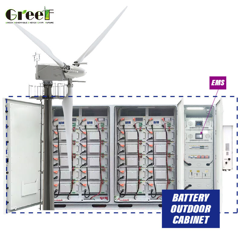 Hibrit Güneş Sistemi ve Rüzgar Güneş Hibrit Sistemi 100 ila 3000kW Kapasite, LiFePO4 Lityum Pil ve Endüstriyel Kullanım için Hibrit Mod