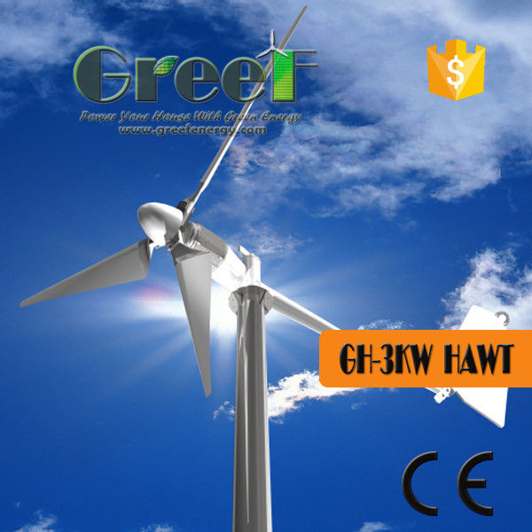 2KW 3KW Kolay Kurulum Izgara Sistemli Kapalı Izgaralı Yatay Eksenli Rüzgar Türbini