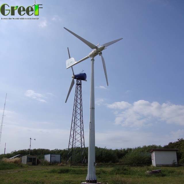 Ekoloji dostu enerji sistemi için ev LiFePO4 pilli SWT 5kw 10kw Pitch Control Rüzgar Türbini